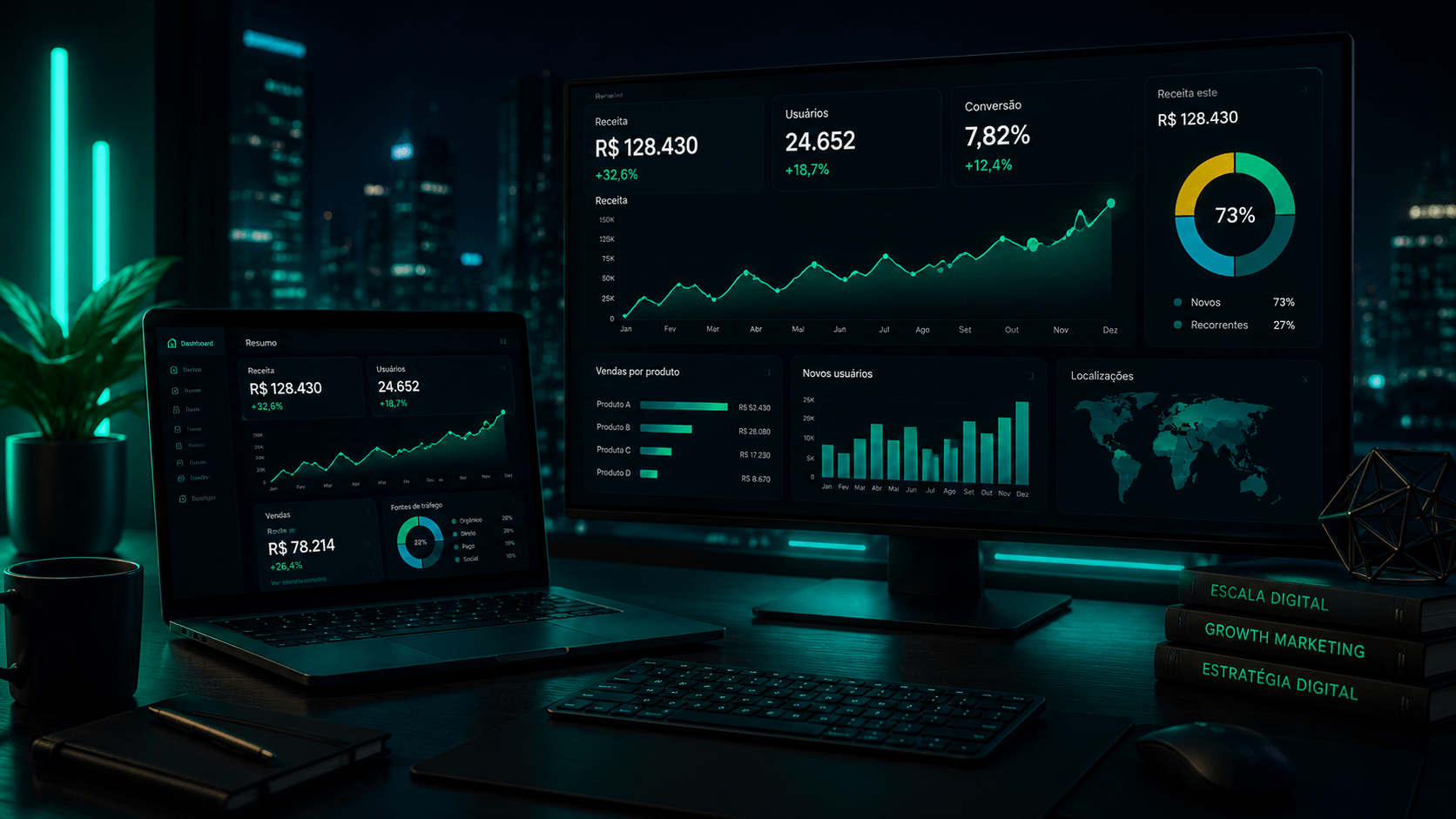 Profissional estruturando uma proposta para conquistar o primeiro cliente de programação