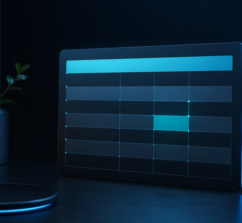 Tabela de dados HTML com cabeçalhos acessíveis