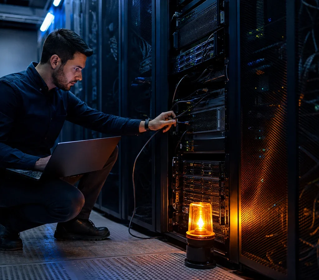 Runner self-hosted em primeiro plano bloqueado por uma barreira de compatibilidade enquanto jobs seguem para dois nós atualizados