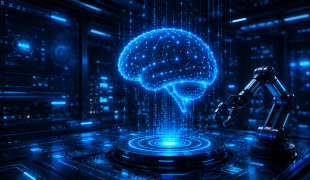 Fluxo de automação conectando n8n, programação e inteligência artificial