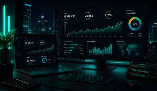 Profissional estruturando uma proposta para conquistar o primeiro cliente de programação