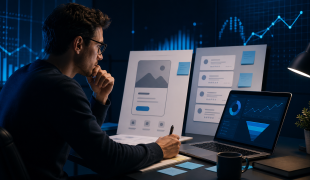 Empreendedor analisando sinais de demanda e conversão antes de criar uma oferta digital